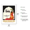 thumbnail image 2 of Bombay Mumbai India - Indian Woman in Red Sari - American President Lines - Vintage Ocean Liner Travel Poster c.1959 - Bamboo Fine Art 290gsm Paper Print (Unframed) 18x24in, 2 of 4