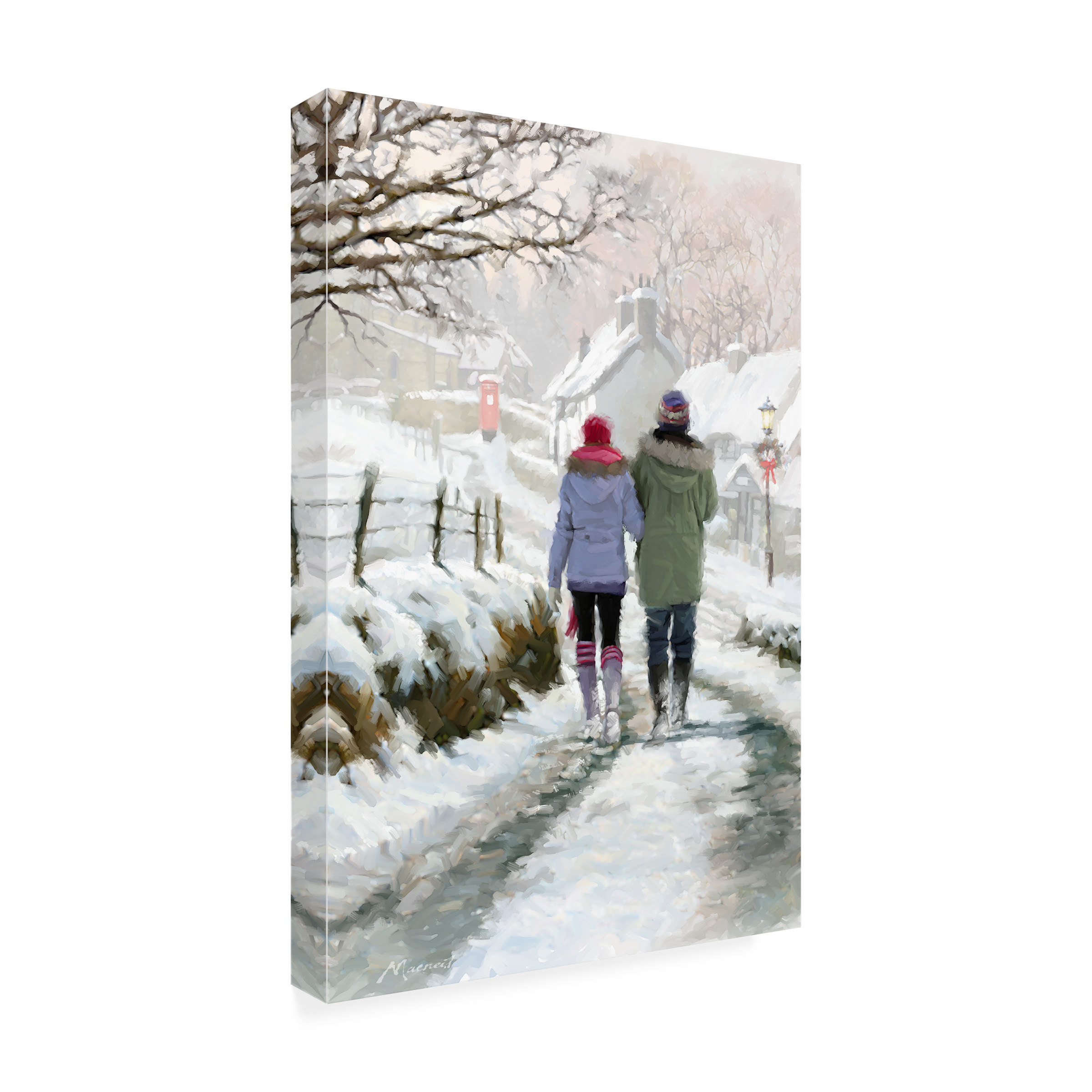 The Macneil Studio 'Couple in Snow' Canvas Art