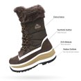 thumbnail image 2 of NORTIV 8 Women’s Mid Calf Insulated Winter Snow Boots JOAN DARK/BROWN Size 9, 2 of 3