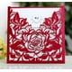 thumbnail image 1 of Tarjeta cuadrada de bolsillo con flores cortadas con láser para invitaciones de boda, tarjeta de felicitación personalizada, suministros de bautismo y fiesta de cumpleaños, 25 piezas, 1 of 4