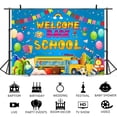 thumbnail image 3 of Welcome Back to School Backdrop, First Day of School Photography Background, Blue Back to School Hanging Banner Decorations Poster Bulletin Board for School Classroom Office Supplies 12x8ft, 3 of 6