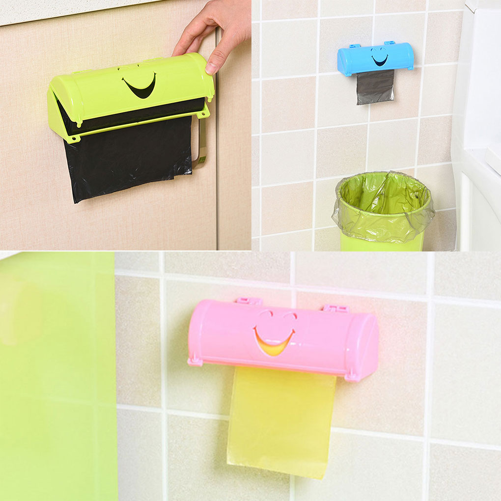 outdoorline Smile Face Design Garbage Bag Holder Container Kitchen