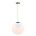 thumbnail image 1 of Golden Lighting 3218-L-Wht Dixon 1 Light 12" Wide Pendant - Brass, 1 of 5