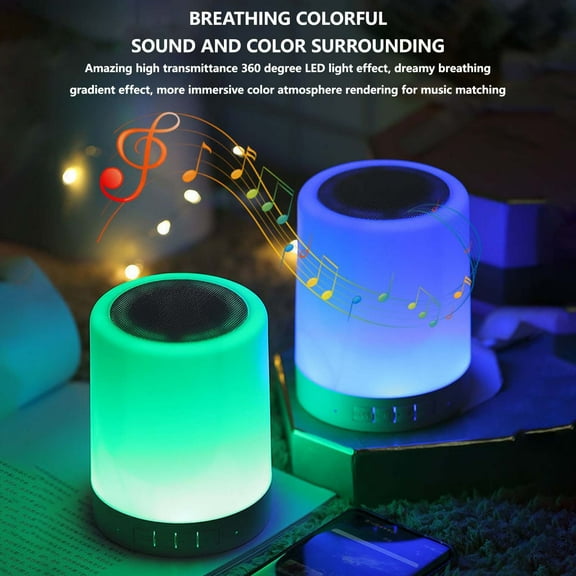 Up to 40% Clearance, InsCrazy Bluetooth Speaker with Led Light, Colorful Clapping Lights Wireless Bluetooth Audio Portable Mini Speakers Intelligent Household TouchS Bedside Night Light
