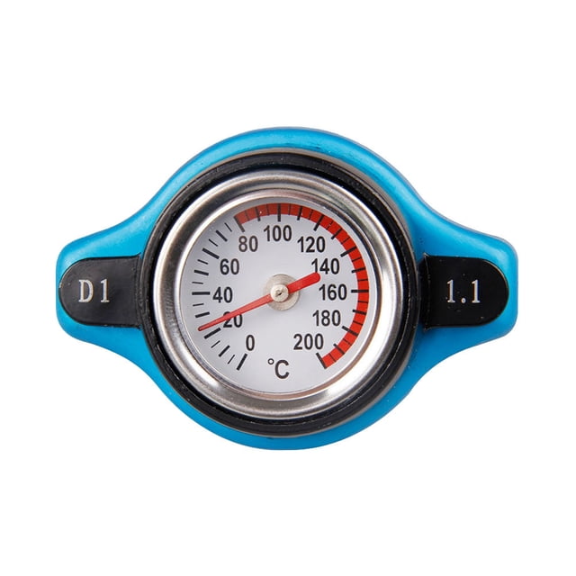 Milisten Car Water Tank Cover with Water Temperature Gauge Thermometer Radiator - 1.1 Bar Large