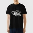 thumbnail image 4 of Dog Mom Shirt for Men Dogs Shirt Life is Better with Dogs T-Shirt Dog Paw Print Tee Funny Pet Lover Animal Gift Tops,Black S, 4 of 5