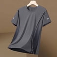 thumbnail image 6 of Ahabrexf Men's Quick Dry Running Shirt Athletic Gym Workout Top Short Sleeve Round Neck Lightw8 Casual Training Tee Summer, 6 of 7