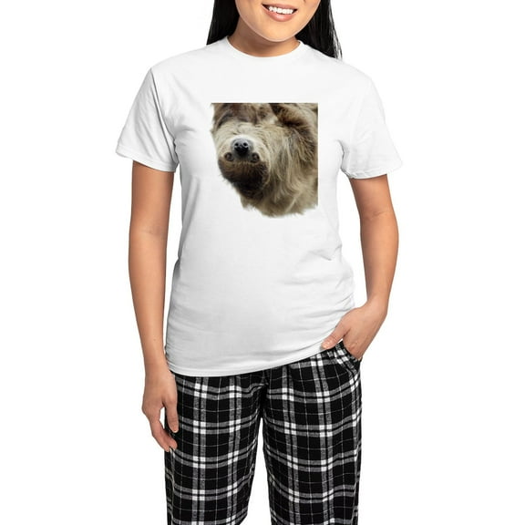 CafePress - Sloth Women's Light Pajamas - Women's Short Sleeve Print T-Shirt and Pants Light Cotton Pajama Set