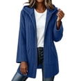 thumbnail image 5 of yillto Womens Fleece Jackets Full Zip up Sherpa Fuzzy Warm Coats Baggy Hooded Jacket for Fall Winter, 5 of 6
