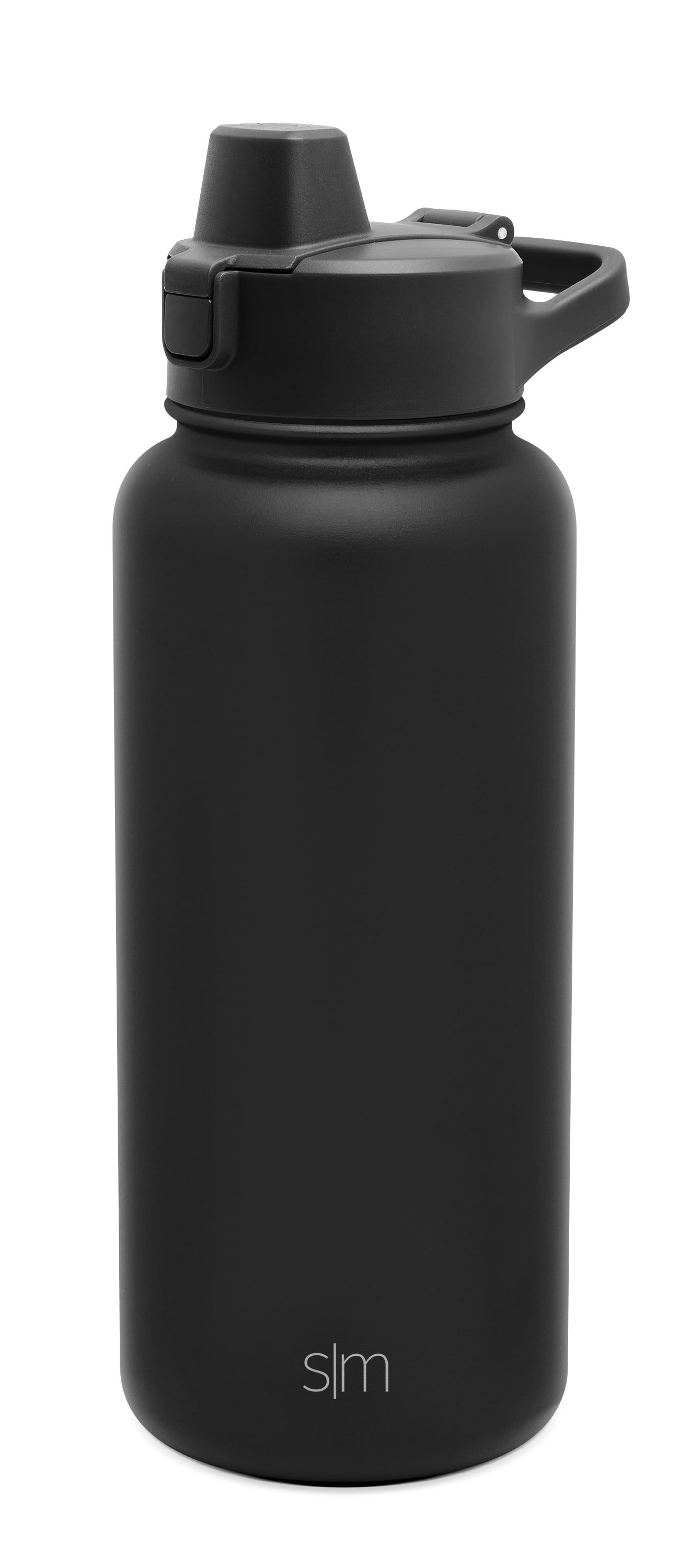 Simple Modern 32 Fluid Ounces Summit Insulated Stainless Steel Water Bottle with Straw lid - Midnight Black