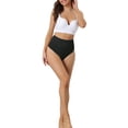 thumbnail image 2 of NOMADIC NOOK Women's High-Waisted Briefs Thong Stretchy Knickers Comfortable Underwear 2 Packs, 2 of 3