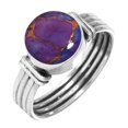 thumbnail image 1 of Copper Purple Turquoise 925 Sterling Silver Handmade Ring, 1 of 6