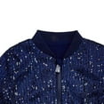 thumbnail image 5 of BRGZLK Kids Jackets Girls Boys Sequin Zipper Coat Jacket for Birthday and Christmas Clothes Long Sleeve Hoodless Casual Outwear for Girls Dark Blue 3-4 Years, 5 of 5