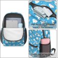 thumbnail image 4 of Unicorn and Rainbow Blue Pattern 17" Waterproof Oxford School Backpacks for Teens, S-Shape Padded Straps, for School, Travel, Hiking, Camping, 4 of 5