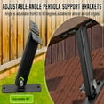 thumbnail image 4 of 3 Piezas Kit de Soportes de Pérgola de Alta Resistencia para Elevador de Techo de Patio Soportes de de Elevador de Techo de Pérgola de Acero Inoxidable 304 Ajustables, 4 of 5