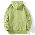 thumbnail image 3 of Lilgiuy Oversized Sweatshirt for Men Casual Solid Color Long Sleeve Full Zip Trendy Drawstring Hoodie Sweatshirt with Pockets for Work Office, 3 of 4