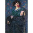 thumbnail image 3 of Enrico della Leonessa 13x18 Black Modern Framed Museum Art Print Titled - Italian Lady with a Rose (1914), 3 of 5