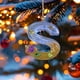 thumbnail image 4 of Adornos navideños, adornos navideños, regalos navideños. Colgante de 26 letras en inglés. Accesorios para colgantes de bolsos de alta gama. Decoración navideña con letras oceánicas. Colgante con letra, 4 of 6