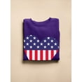 thumbnail image 3 of American Love Flag Sweatshirt Women -Image by Shutterstock, Female 4X-Large, 3 of 4