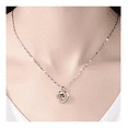 thumbnail image 2 of Collar Y Aretes Dije Corazón Cristal Mujer,regalo Para Mujer Malubero Rosa, 2 of 4