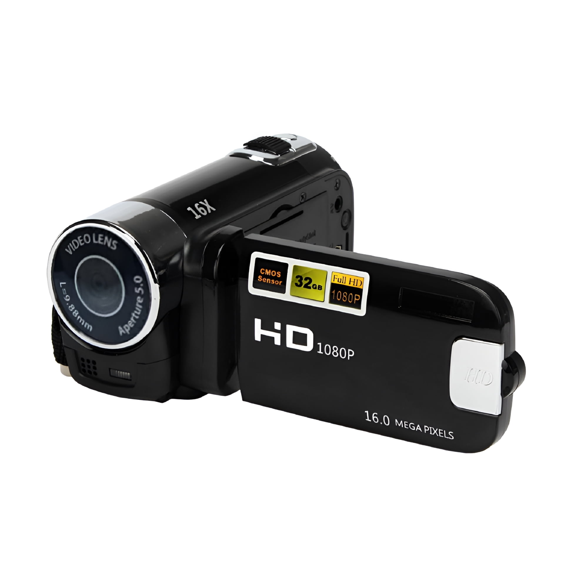 GJX 2026 New Hd 1080P 16M 16X Digital Zoom Video Camcorder Camera Dv Black for Vlogging,Outdoor Filming,Family Events,Travel Recording,Videos,Live Streaming.