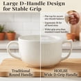 thumbnail image 5 of 32 oz Ceramic Soup Bowl with Handles – Microwaveable Ramen Bowl with Lid, Soup Cup, Suitable for Cereal, Oatmeal, Ramen, Instant Noodles, etc., with Lid., 5 of 8