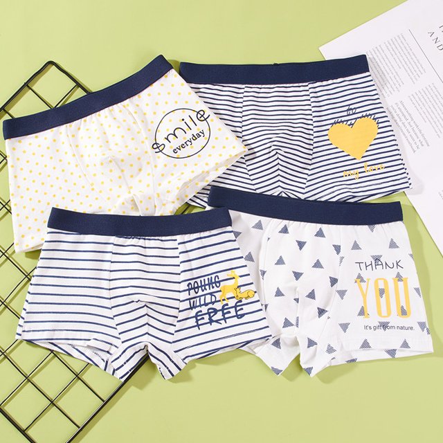 Ropa interior para niños, ropa interior para niños, ropa interior tipo bóxer de algodón fino para bebés, ropa interior para niños grandes