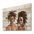 thumbnail image 2 of Designart 'Portrait of African American Couple' Modern Print on Natural Pine Wood, 2 of 5