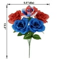thumbnail image 3 of Mainstays 13.5 inches Indoor Artificial Rose Pick, Red, Blue and White Color., 3 of 8
