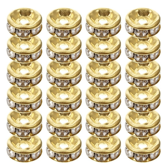FENGGUIQU 200Ud Espaciadoras Con Incrustación De Rhinestones Para Proyectos De Bisutería Creativa
