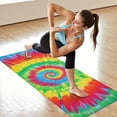 thumbnail image 6 of Rainbow Tie Dye Spiral Hot Yoga Mat Towel Non Slip for Hot Yoga - Quick-Drying Yoga Mat Cover with 4 Corner Pockets with Travel Bag - Hot Yoga Towel Non Slip Grip Moisture Wicking Sweat 70"x26", 6 of 6