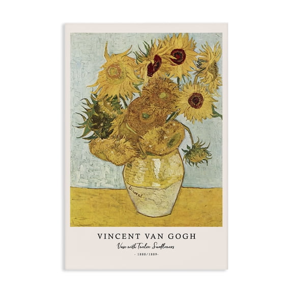 Stupell Industries Transitional Classic Vase with Twelve Sunflowers Canvas Art, 16 x 24, by Vintage Hustle