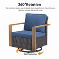 thumbnail image 4 of Gymojoy 5 Pieces Patio Furniture Sets with 30 inch Fire Pit Table, Wicker Outdoor Conversation Sets with 4 Swivel Rocker Chairs and Cushion for Balcony Deck, 4 of 9