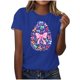 thumbnail image 1 of Mujeres Manga Corta de Verano Tops V-Cuello Impreso Suéter, Blusa de Moda Casual para la Primavera, 1 of 7