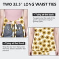 thumbnail image 6 of White Small Sunflower Pattern Apron-Garden Aprons for Women with Pockets-Cotton Linen Waterproof Kitchen Cooking Gardening Aprons Adjustable for Kitchen,Cooking,BBQ and Salon 33x27 Inch, 6 of 7