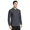 thumbnail image 5 of MoFiz Men's Quick Dry Golf Polo 1/4-Zip Long Sleeve Athletic Shirt, 5 of 7