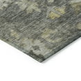 thumbnail image 4 of HomeRoots 604128 8 ft. Gray & Charcoal Round Floral Washable Indoor & Outdoor Area Rug, 4 of 5