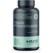 HMS Nutrition Potent Trans-Pterostilbene - 200mg, 180 Vegan Capsules - Anti-Aging, Anti-Inflammatory, Antioxidant Supplement - Gluten, Soy & Dairy Free