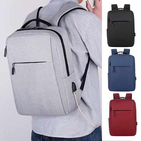 RFUGUG Travel Laptop Backpack, Business Anti Theft Slim Sturdy Laptops Backpack with USB Charging Port, Water Resistant College School Computer Bag Gift for Men