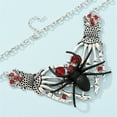 thumbnail image 4 of Antqov Punk Exaggerated Halloween Skeleton Hand Spider Jewelry Necklace Set, Halloween Party Decorations, 4 of 5