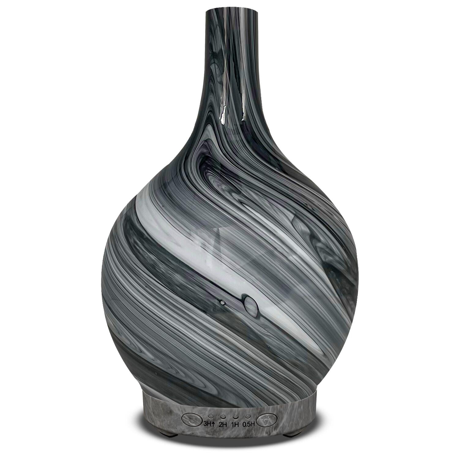 Leyoue Essential Oil Diffuser 120ml Glass Fireworks ultrasonic Aromatherapy Cold Fog humidifier Without Water Automatic Closing Protection 7 Color LED lamp for Office and Home Yoga