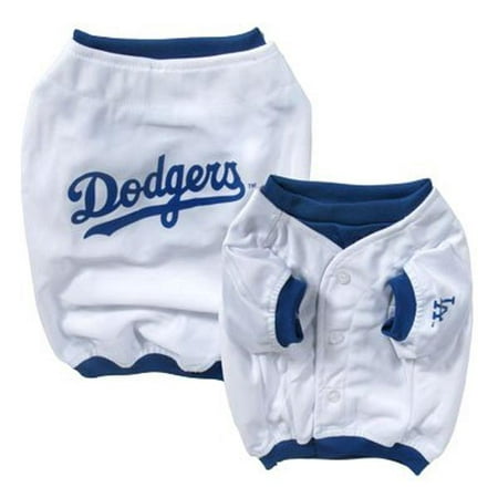 UPC 810318010246 product image for Sporty K9 MLB Los Angeles Dodgers Baseball Dog Jersey, White | upcitemdb.com