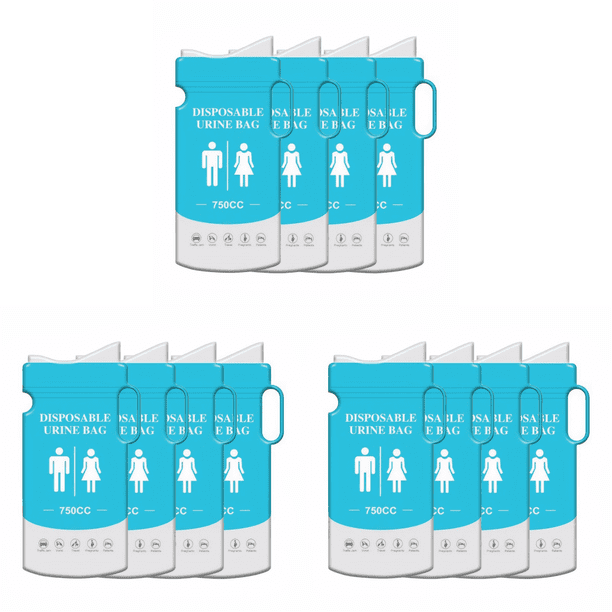 Orina Desechable 750ml Bolsas para Orinar en El Coche Portátil Paciente Embarazada