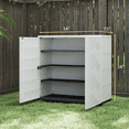 thumbnail image 4 of Decksplore Diamond Outdoor Storage Cabinet, Base Shelf & 2 Adjustable Tiers, White, 4 of 9