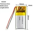 thumbnail image 3 of 3.7V 50mAh Li-Ion Battery 401020 Lithium Polymer Rechargeable Battery For Bluetooth Headset Car DVR, 3 of 6