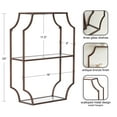 thumbnail image 6 of Kate and Laurel Ciel Glam Geometric Wall Shelf, 18 x 24, Bronze, Decorative Shelves for Use as Over-the Toilet Storage or Bedroom Display Shelving, 6 of 10