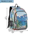 thumbnail image 2 of FORMRS Unisex School Backpack 17" Student Travel Bag with Laptop Compartment, Seaside Door, 2 of 7