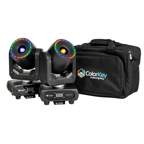 ColorKey CKU-5072 Halo Spot 100 Moving Head Spot 2-Pack Bundle with Carrying Bag
