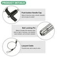 thumbnail image 2 of Uxcell 2Pcs T Handle Lock Pins, 6mm Dia. 100mm Usage Long Push-Button Ball Locking Pin, 2 of 2