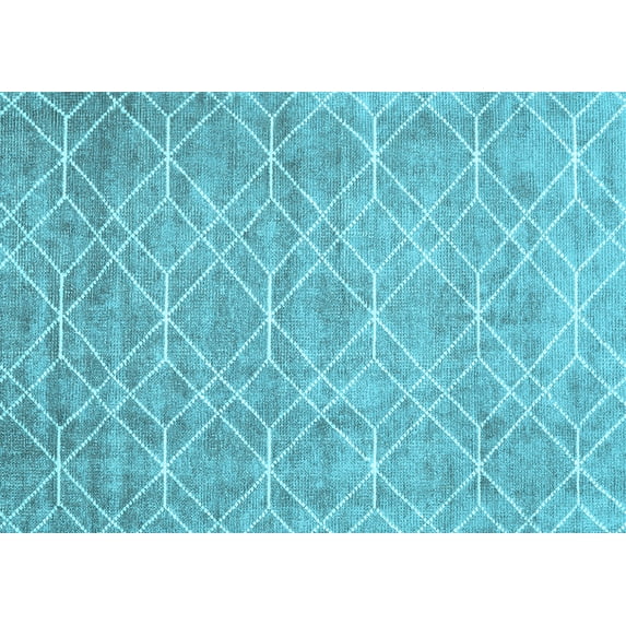 Ahgly Company Indoor Rectangle Abstract Light Blue Contemporary Area Rugs, 2' x 3'
